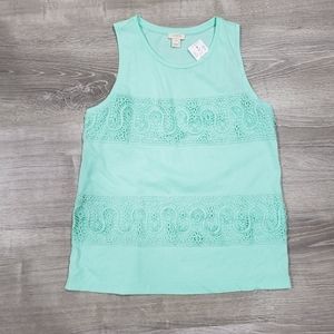 J.Crew Aqua Scoopneck Tank